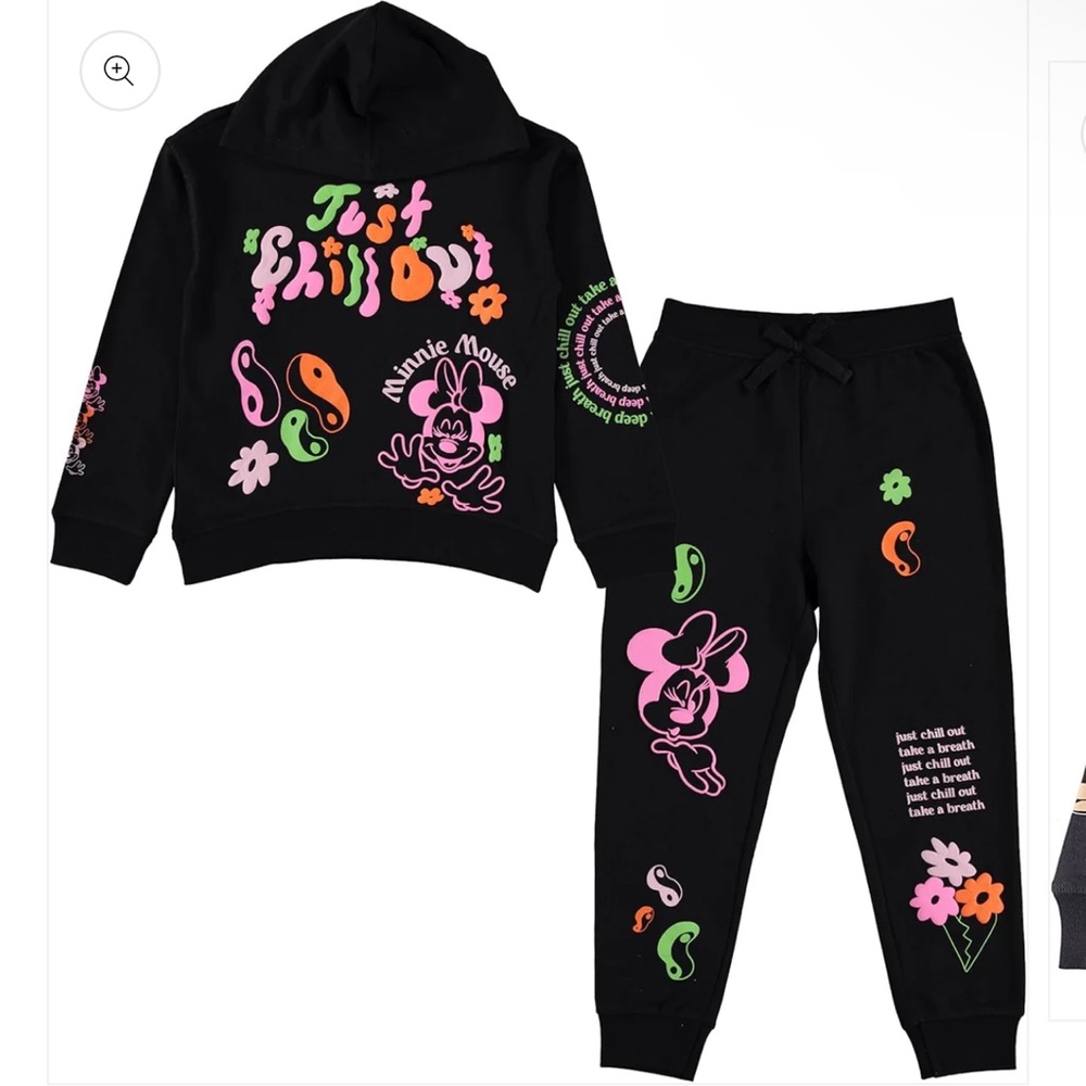 Girls' Disney Minnie Mouse Hoodie and Jogger Clothing Set - Sizes 4-16